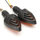 Pair Motorcycle Turn Signal Lights Blinker Street Bike Amber E-Mark Bulb Amber Universal
