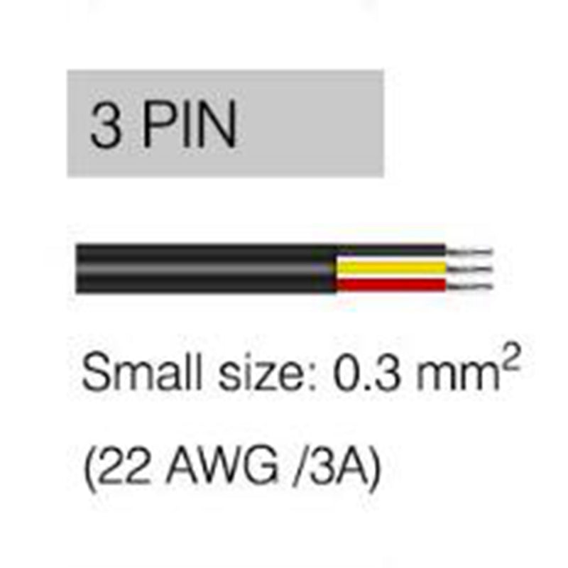 Small Size 3 Pin 3A 22AWG Waterproof IP67 Female And Male Connector with Cable Wire