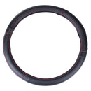 38cm Non-slip Black PU Leather Sport Car Steel Ring Wheel Cover Protector