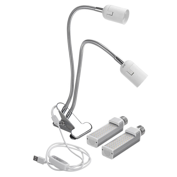 88 LED Plant Grow Light 24W E27 Full Spectrum Growing Lamp Set for Flower Seeds Greenhouse