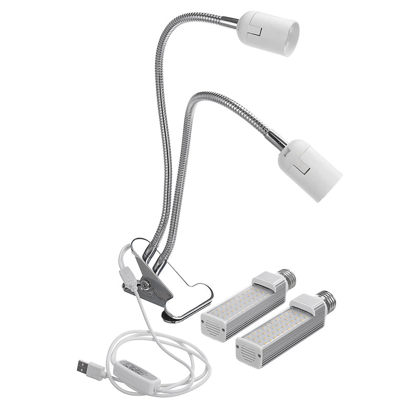 88 LED Plant Grow Light 24W E27 Full Spectrum Growing Lamp Set for Flower Seeds Greenhouse