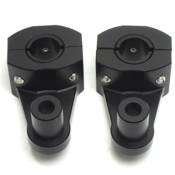 7/8 inch 22mm Motorcycle Handlebar Riser Handle Fat Bar Mount Clamps Bracket Black Aluminum