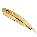 Stainless Steel Handle Straight Edge Barber Razor Folding Shaving Knife&10 Blade