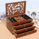 Luxury Multi-Layer High Gloss Wooden Jewelry Box Stylish Retro Storage Jewelry Box