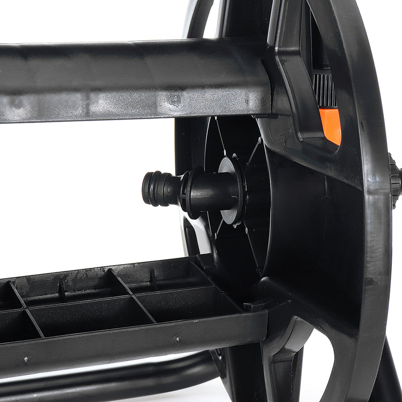 29x26x36cm Portable Black Garden Hose Reel For Hoses 12mm Inner Diameter Hoses Truck