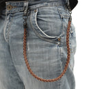 Punk PU Leather Biker Keychain Key Jeans Wallet Belt Chain Hip-hop Clasp Keyring