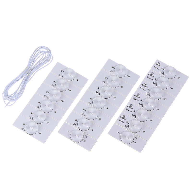 60pcs 3V SMD Lamp Beads with Optical Lens Fliter and 2M Wire for 32-65 inch LED TV Repair