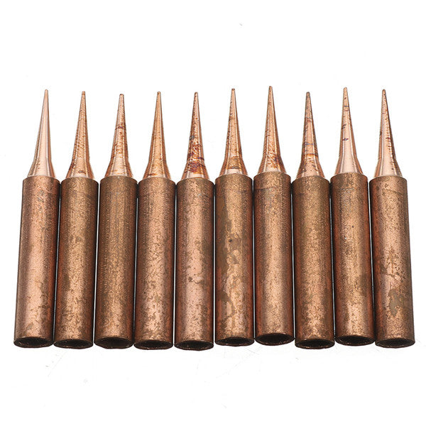 10Pcs Copper 900M-T-I Soldering Iron Tip for Soldering Rework Station Iron Tsui