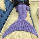 Honana WX-37 180x90cm Knitting Mermaid Tail Blanket Home Office Acrylic Fibers Warm Soft Sleep Bag