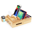 Bakeey Bamboo 5 USB Charge Station Apple Watch Airpods Wireless Charger Stand for iPhone 11 Pro XR X for Samsung Xiaomi Huawei