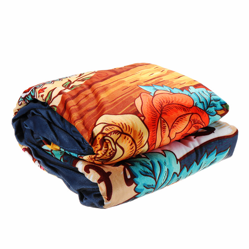 130x150cm Hooded Blanket Wearable Thickened Double Plush 3D Digital Printing Blankets
