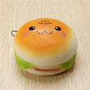 10cm Squishy Hamburger Toy Random Cute Emoji Bread Phone Bag Strap Pendant