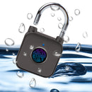 Fingerprint Lock USB Rechargeable Waterproof Smart Thumbprint Padlock Anti-theft Electric Door Lock For Luggage Case
