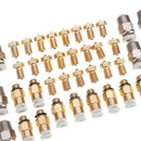 1M PTFE Tube + 0.2&0.3&0.4&0.5&0.6&0.8&1.0mm V6 Nozzle + PC4-M6 + PC4-M10 Pneumatic Quick Connector Kit for 3D Printer Part Common Use