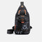 Men Nylon Sling Chest Handbag School Backpack Shoulder Bag Travel Messenger