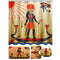 Waterproof Egyptian Style Shower Curtains With 12pcs Hooks Bathroom Toilet Rug Mat Set