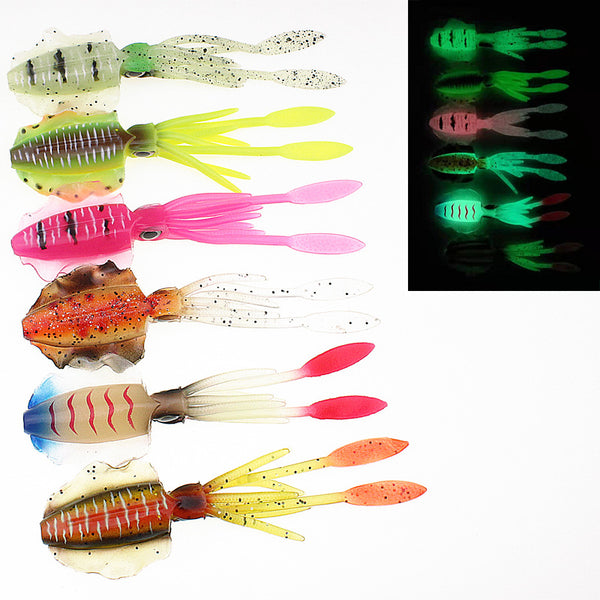 ZANLURE 1PCS 15CM 20G Soft Squid Luminous Fishing Lure Popper Topwater Swim Crankbait Artificial Hard Bait