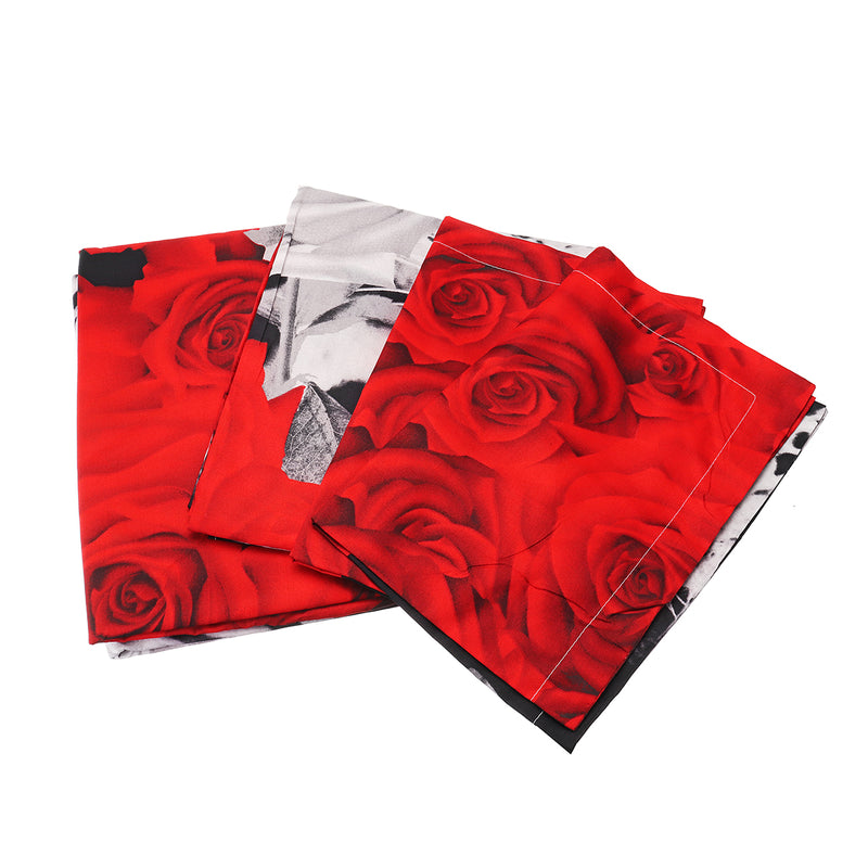 4PCS 200 x 230cm 3D Leopard Rose Printed Bedding Pillowcase Sheet Quilt Cover Bedding Sets