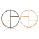 Nordic Geometric Wood Iron Wall Shelf Plant Display Rack Storage Cafe Home Decorations