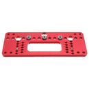 Aluminum Alloy Adjustable Metric Cabinet Hardware Jig Plus Cabinet Door Knob Handle Install Drill Guide Template Jig with 4.2mm Drill Bit Set