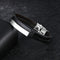 Double Black Stainless Steel Men's Leather Bracelet