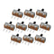 500pcs SS12d00G4 2 Gear 3 Pin Toggle Switch Slide Switch Interruptor On-Off Handle Length 4mm