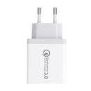 EU 30W QC 3.0 3 USB Ports Charger Power Adapter for Tablet Smartphone