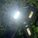 Mini Portable COB LED Work Light Inspection Battery Powered Key Chain Tent Pocket Lamp