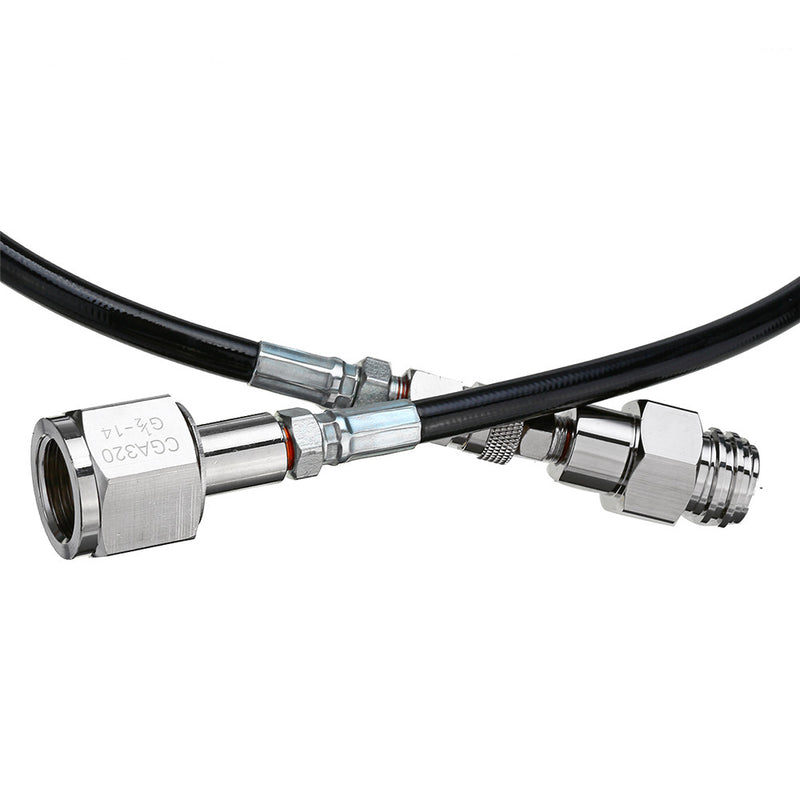 36 Inch External CGA320 Tank Direct Adapter Hose Kit for CO2 SodaStream Soda Club