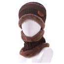 Knitted Hat Scarf Cap Neck Warmer Winter Hats For Men Women Skullies Beanies Fleece