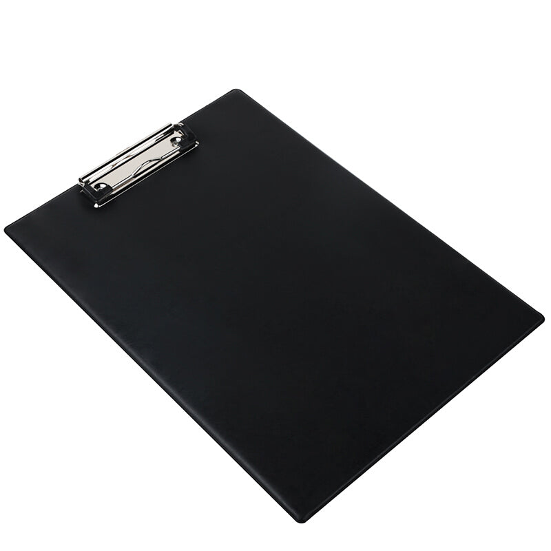 Deli 9224 A4 PVC Clip Board Portable Black Writing Board Clipboard Office School Meeting Accessories With Metal Clip