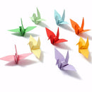 DIY Square Double Sided Origami Folding Lucky Wish Paper Crane Craft Colorful Sheets Paper Art