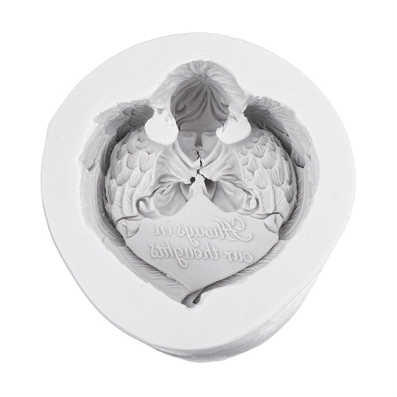 3D Fondant Cake Mold Silicone Baking Mould Angel Wing Decorating With Letters