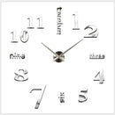 Living Room Decorations Bedroom 3d Wall Stickers Diy Clock Personality Home Mirror Wall Clock Mute Clock 015