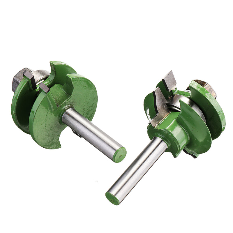2Pcs 8mm Shank Tenon Router Bit Cabinet Door Panel Milling Woodworking Cutter