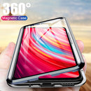 Bakeey Xiaomi Redmi Note 8 360 Curved Screen Front+Back Double-sided Full Body 9H Tempered Glass Metal Magnetic Adsorption Flip Protective Case