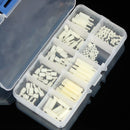 Suleve M2NH2 M2 Nylon Screw White Hex Screw Nut Nylon PCB Standoff Assortment Kit 140Pcs