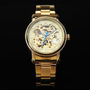 JIJIA Luxury Men Watch Hollow Roman Number Fashion Automatic Mechanical Watch