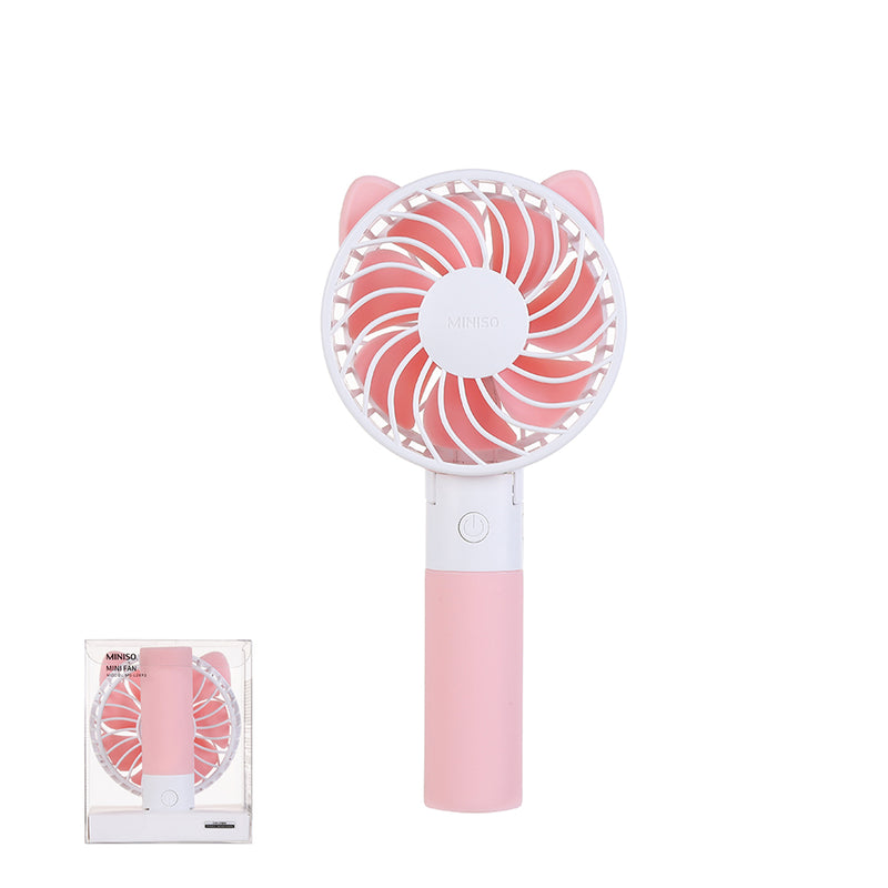 Miniso MS-L2893 Mini Folding Deer Ears Shape USB Fan Rechargeable Handheld Desktop Cooling Fan