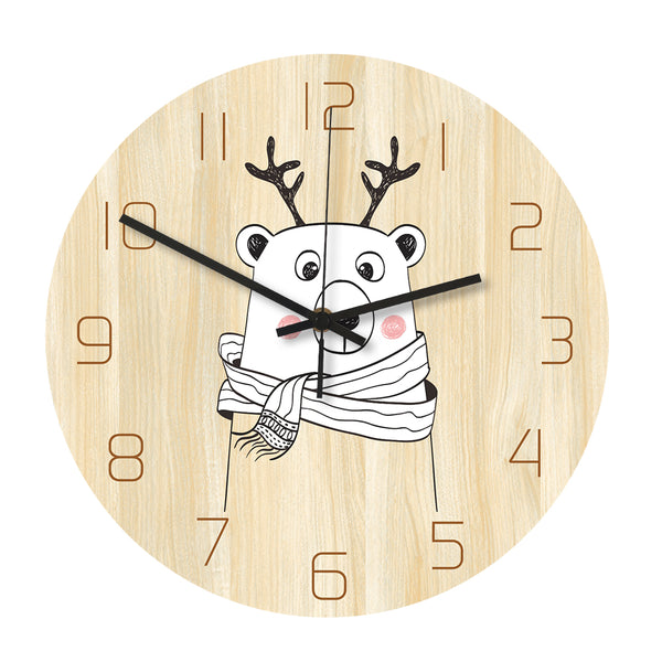 Loskii CC049 Creative Wall Clock Mute Wall Clock Cartoon Wall Clock For Home Office Decorations