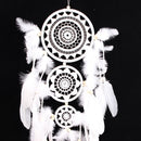 White Lace Flower Dream Catcher Wind Chimes Indian Style Feather Pendant Dream Catcher Decorations