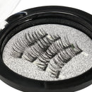 4pcs Triple Magnetic False Eyelashes Charming 3D Black Thick Eyes Lashes Long Natural Extension