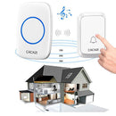 CACAZI A60 Waterproof Wireless Music Doorbell LED Light Battery 300M Remote Home Cordless Call Bell  58 Chime 2 Button 1 Receiver