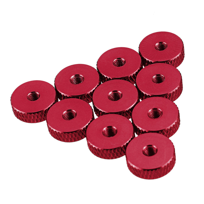 10Pcs M3 Hand Knurled Thumb Aluminum Alloy Screw Nut Spacer Flat Washer