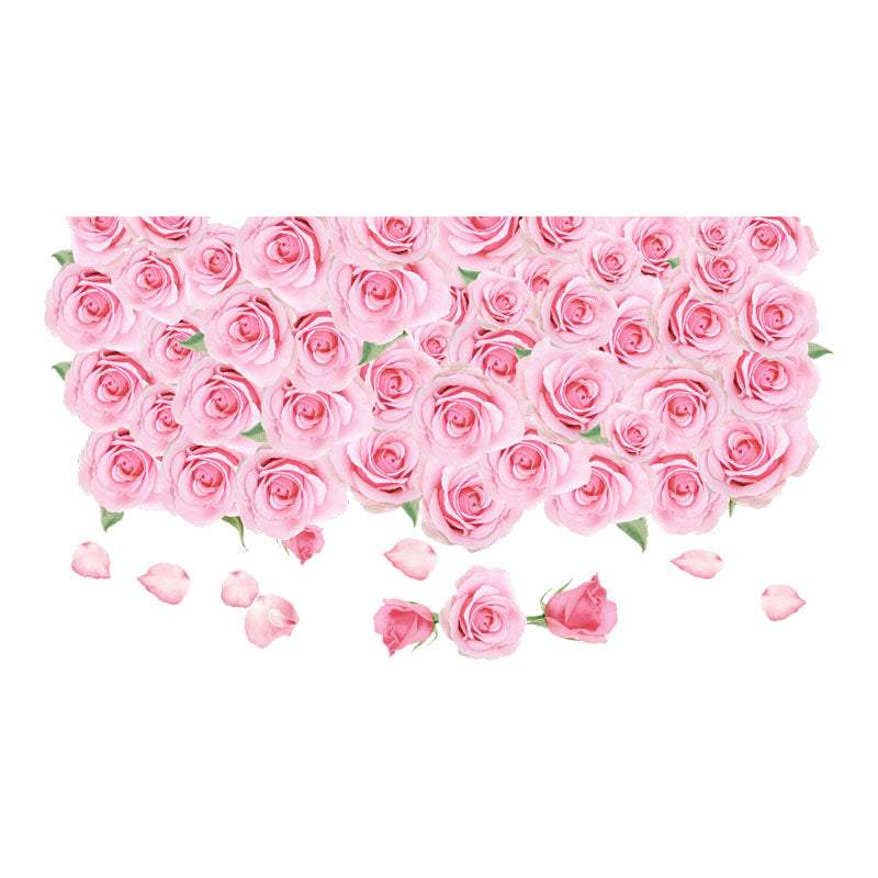 Miico FX82023 3D Rose Decorative Sticker Floor Sticker Bathroom Sticker Wall Sricker DIY Sticker