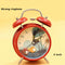 Metal Cute Fashion Bell Ring Mute Clock European Retro With Night Light Table Clock