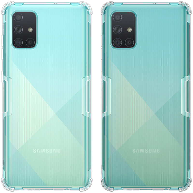 NILLKIN Bumpers Natural Clear Transparent Shockproof Soft TPU Protective Case for Samsung Galaxy A71 2019