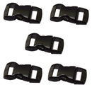 12Pcs Black Plastic Curved Release Clasp Buckles Umbrella Rope Bracelet Buckles