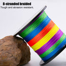 8 Strands Braided Fishing Line 500m Multi Color Super Strong Multifilament PE Braid Line 10LB 20LB 30LB 40LB 100LB 200LB