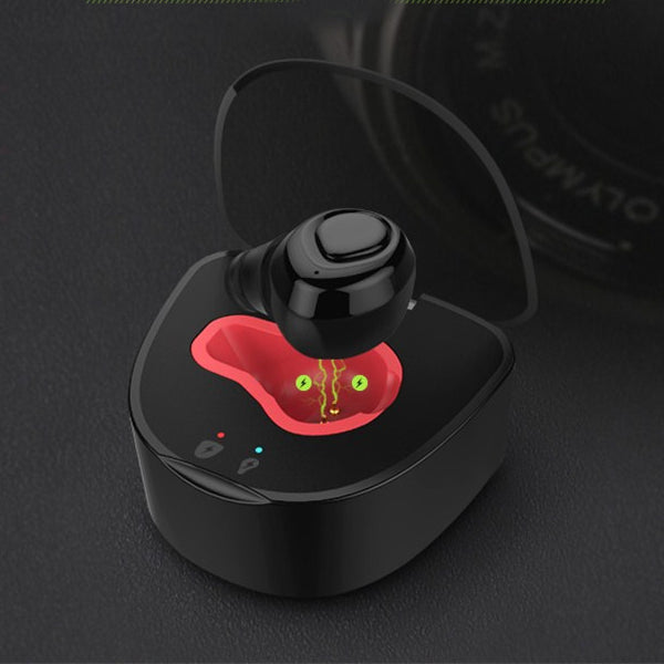 RIKYA Q7 Integrated Charger Storage Box Redail Voice Prompt Multi-connection Mini bluetooth Earphone